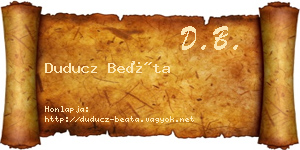 Duducz Beáta névjegykártya